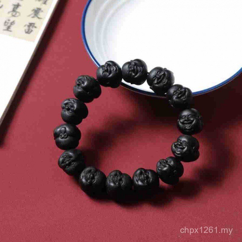 Incense Ornaments Accompanying Wooden Maitreya Handle Accessories String Crafts Hanging Wooden Car Carving HAEL