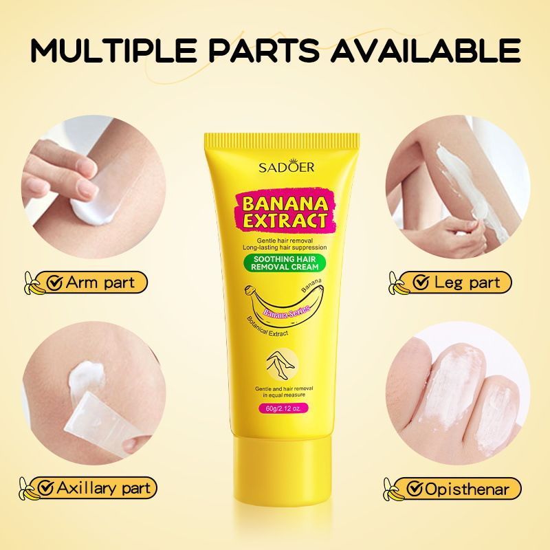 Banana Flavor Hair Removal Cream Men Women Remove Armpit Hair Legs Hair Hair Hair Private Parts Hair Removal Handy Tool Leave No Black Spots Quick Hair Removal 0423
