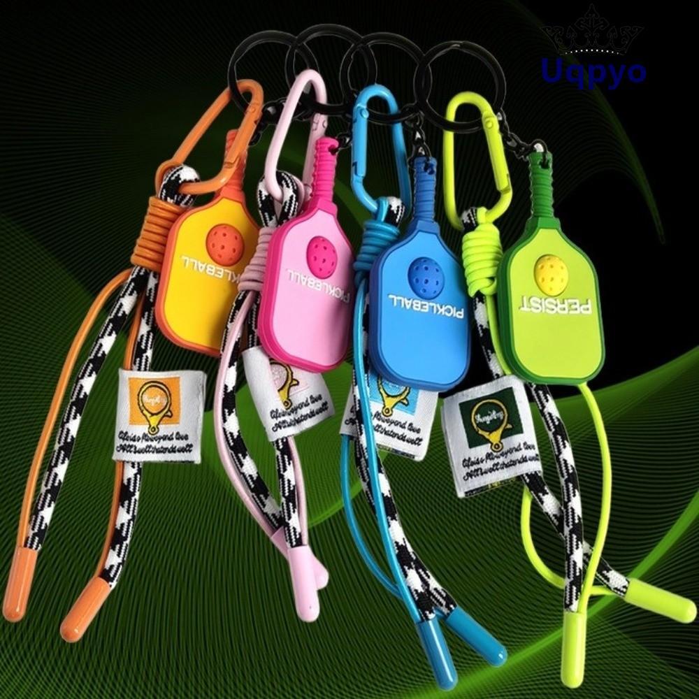 UQPYO Pickleball Racket Keychain, Mini Colorful Pickleball Pendant,  Decorative Creative Pickleball Key Ring for Pickleball Lovers