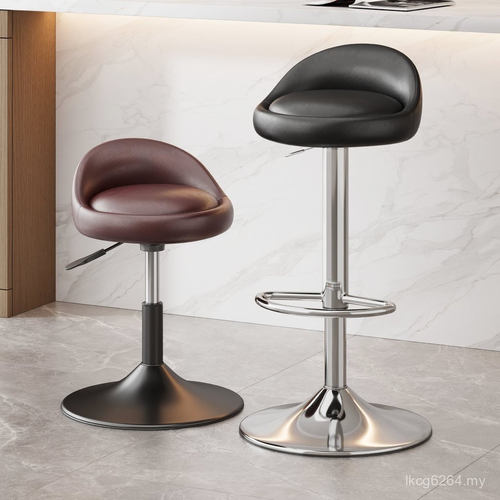 High Stool Cash Register Feel Round Bar Light Lift Stool Household Luxury Back Chair Bar Front Desk Wholesale Chair IVIA