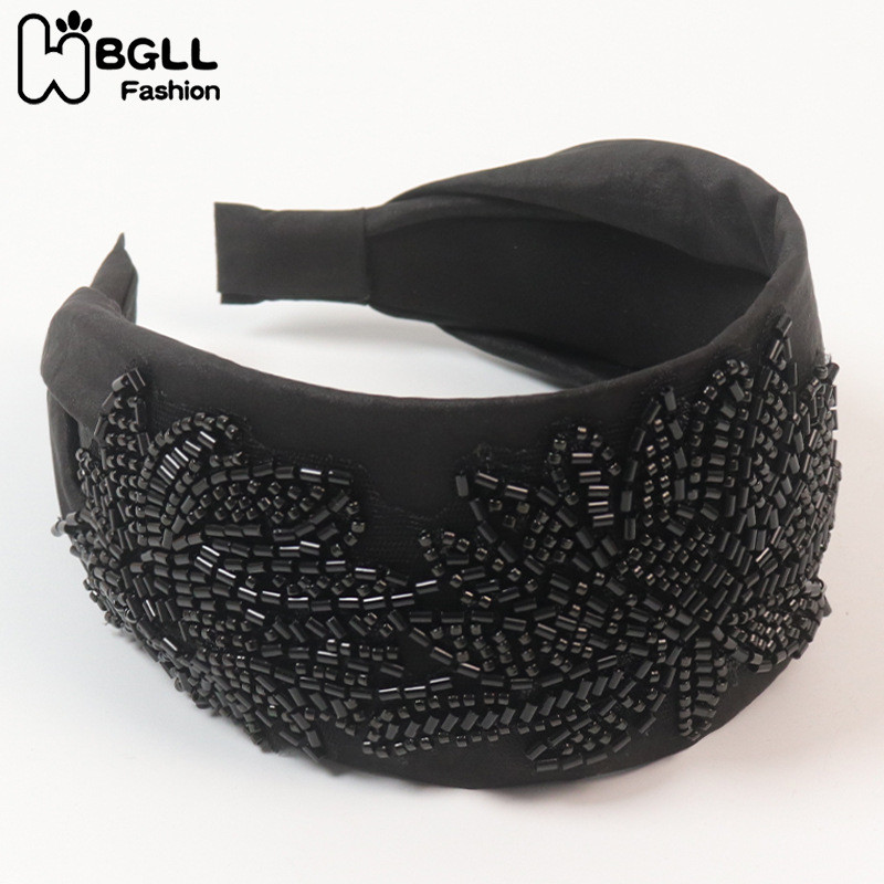 Hoop Temperament Hair Accessories Anti-slip Widening Influencer Burst Mulberry Silk White Hair High-end Wide-brimmed Pressed Style Fragrant