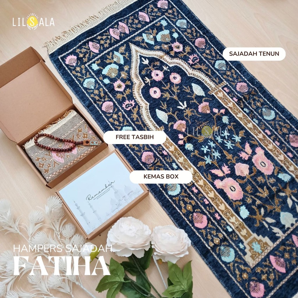 LALSALA Fatiha Prayer Rug Souvenir Free Tasbih Parcel Eid Gift Box Tasyakuran Tahlil Umrah Gift Teacher Gift