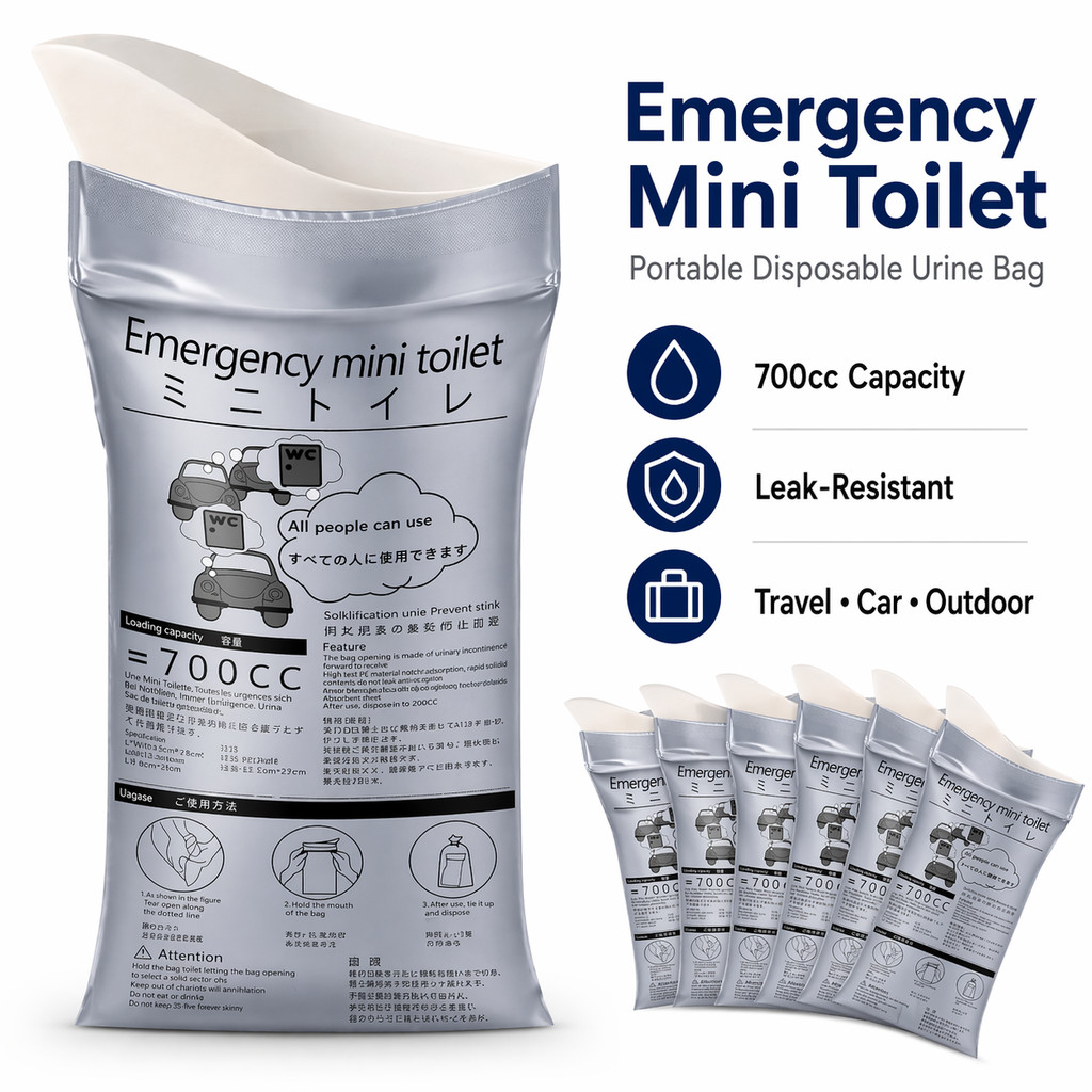 Disposable Urinal Bag Emergency Travel Pee Bag 700ml Unisex Portable Camping Urine Pack Motion Sickness Vomit Bag