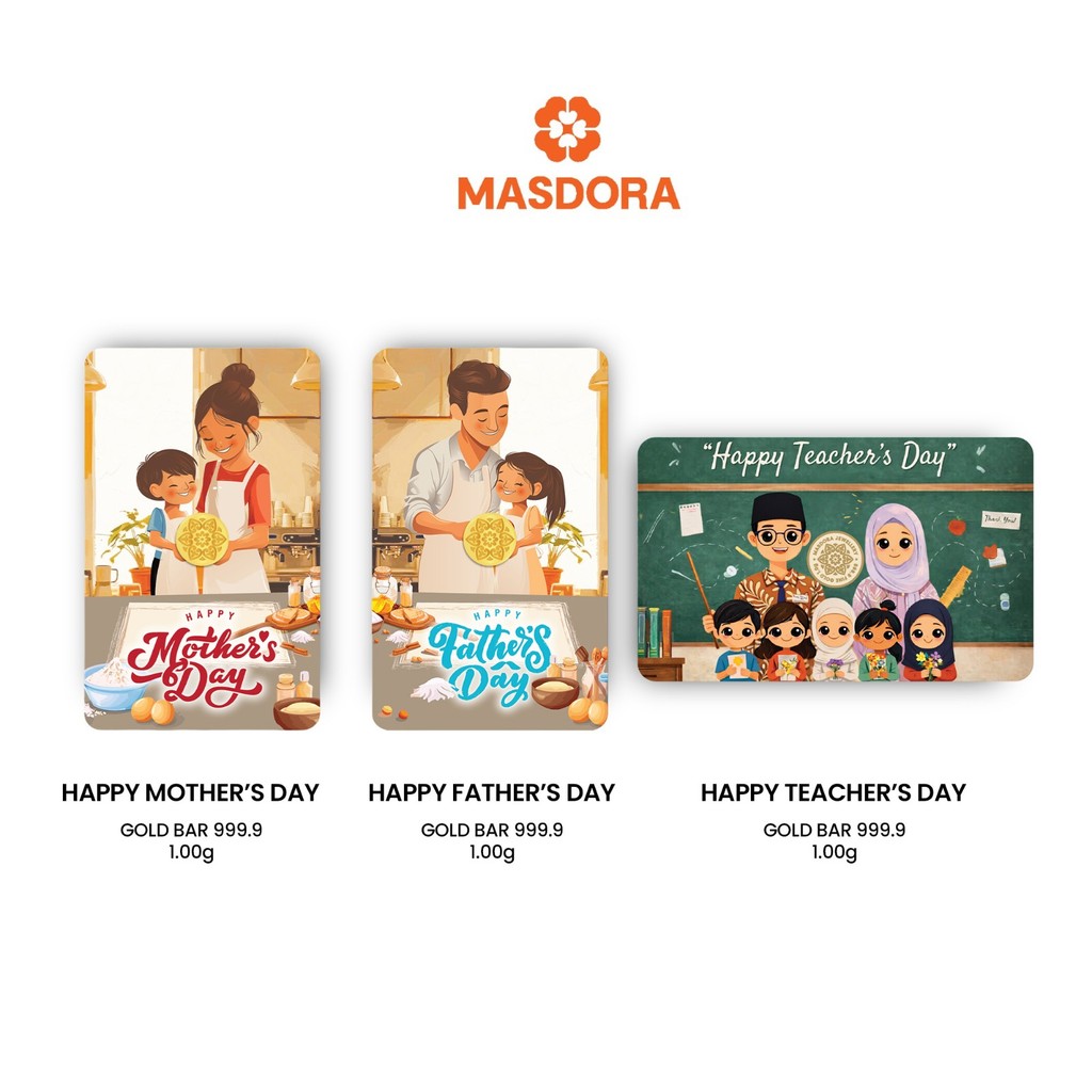 MASDORA 999.9 Gold Bar 1.00GM Gift Series COMBO (1.00GM X 2) ~&hellip;
