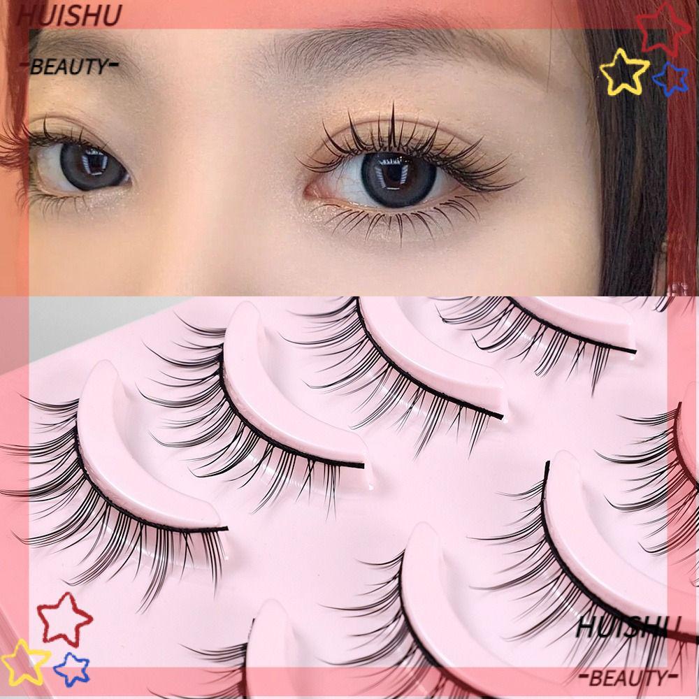 HUISHU False Eyelashes, Mink Hair Natural Makeup Little Devil Lashes, Women's Fashion  Full Strip Little Devil Mink Hair Eye Lashes for DIY Eyelashes Extension