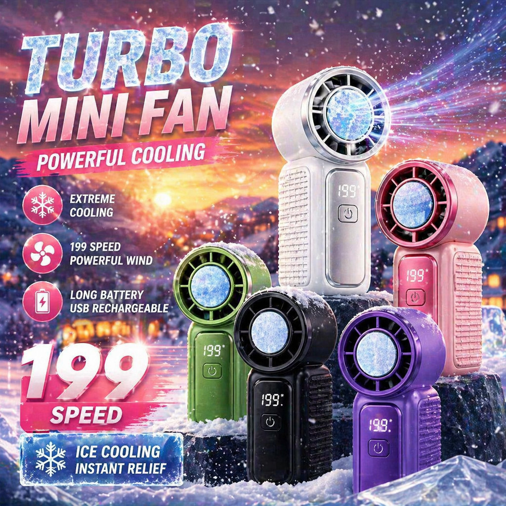Cooling 199 Speed Mini Fan High-Speed USB Rechargeable Portable Outdoor Fan Long Battery Life Mini portable Fan 迷你手持风扇