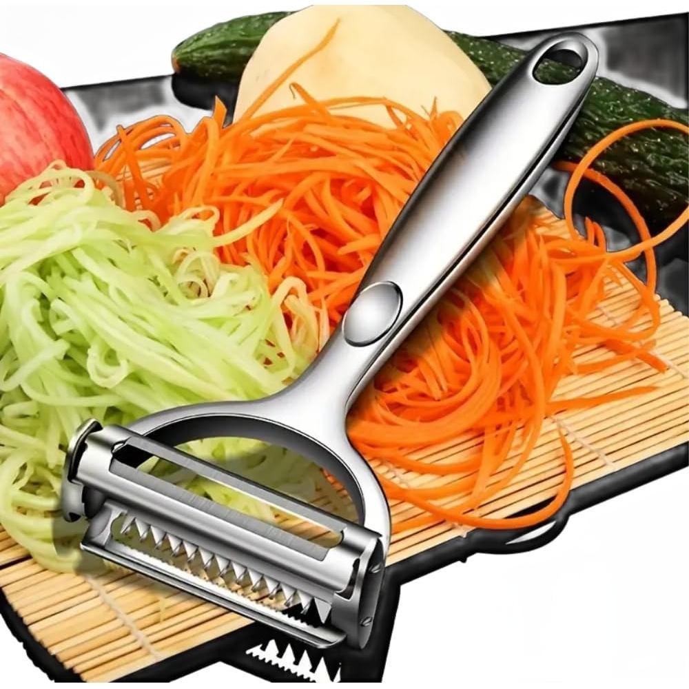 Pengupas Sayur Pelbagai Fungsi Pengupas Julienne untuk Dapur (pengupas 2-dalam-1)