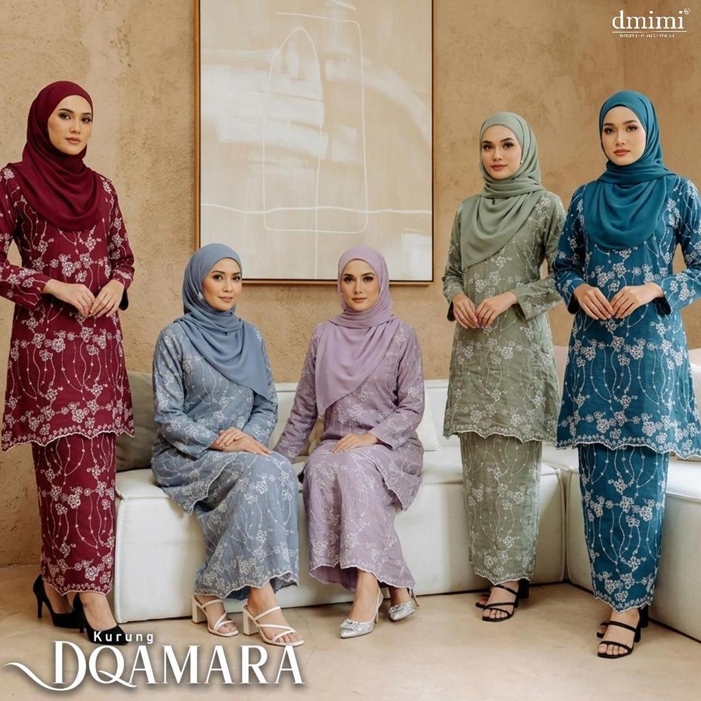 DMIMI Baju Kurung Pahang DQAMARA | Sulam Pahang Labuh | High Quality Cloud Cotton Embroidery | Small Size to Plus Size