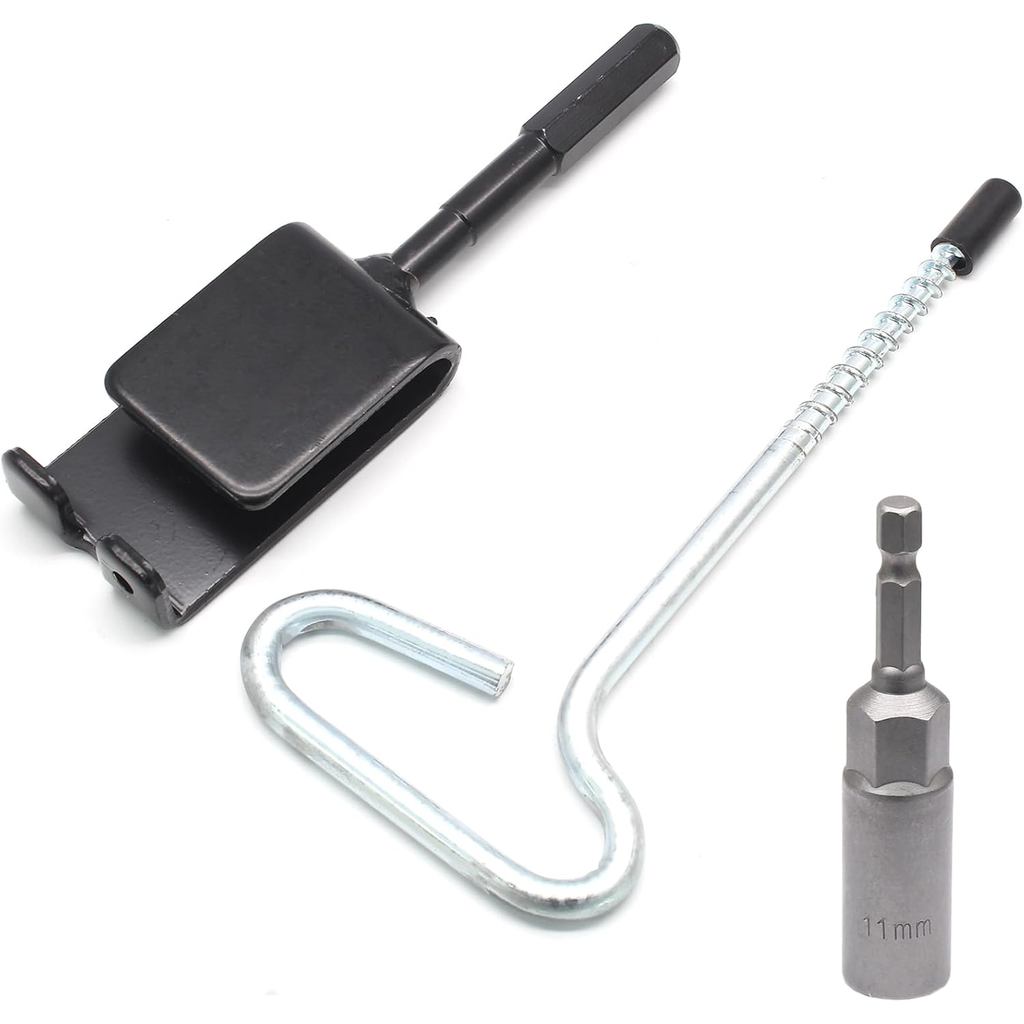 Alat Penambat Ais Universal, Kit Penyesuai Gerudi Penambat Ais, 1 Paku Penambat Ais untuk Tempat Berlindung Memancing Ais dengan Penyesuai 1/4", Aksesori dan Peralatan Memancing Ais, Penambat Ais untuk Memancing Ais.