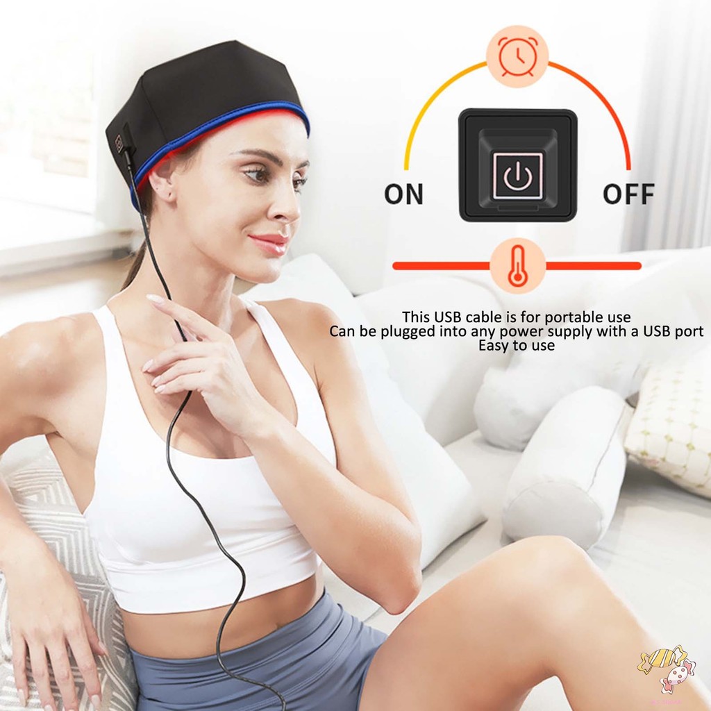 Portable Red Light Therapy Cap Comfortable Hair Regrowth Treatment Machine Suitable for All Hair Types