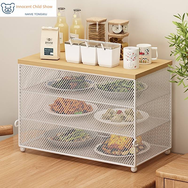 tudung saji mengkuang Kitchen Shelf Desktop Multi-Layer Dish Cover Leftovers Leftovers…
