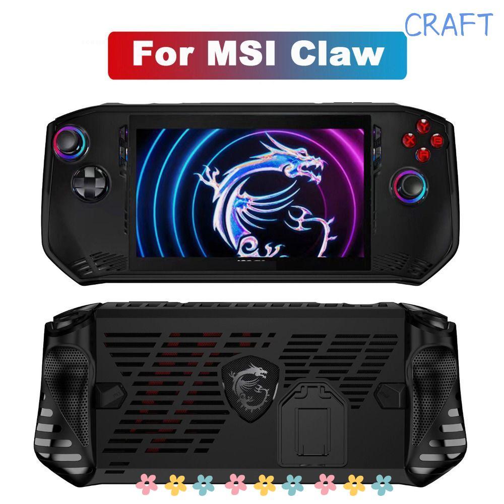 CRAFTML Handheld Console , Soft 7 inch Protective Shell, With Kickstand Shockproof TPU Back Cover for MSI Claw A1M