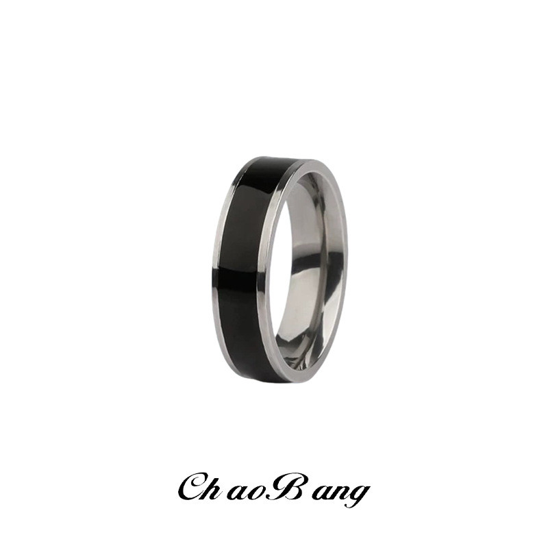 Titanium Steel Ring Male High-End Personality Niche Ring Simple Non-Fade Hand Jewelry Female Fashion Korean Version Gift Jewelry