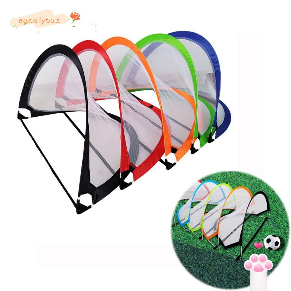 EUCALYTUSMY Soccer Nets, Football Training Equipment Pop Up Soccer Goals Set, Portable Interactive Toy Folding with Carrying  Children's Football Gate Indoor Outdoor
