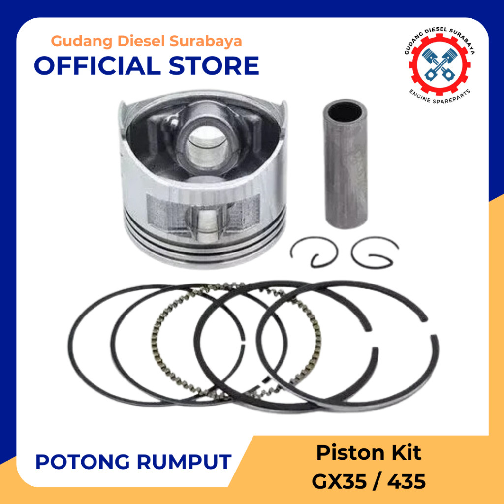 MESIN Piston Kit | Complete 4-Stroke Lawn Mower (39mm 40mm/) GX35 / 435