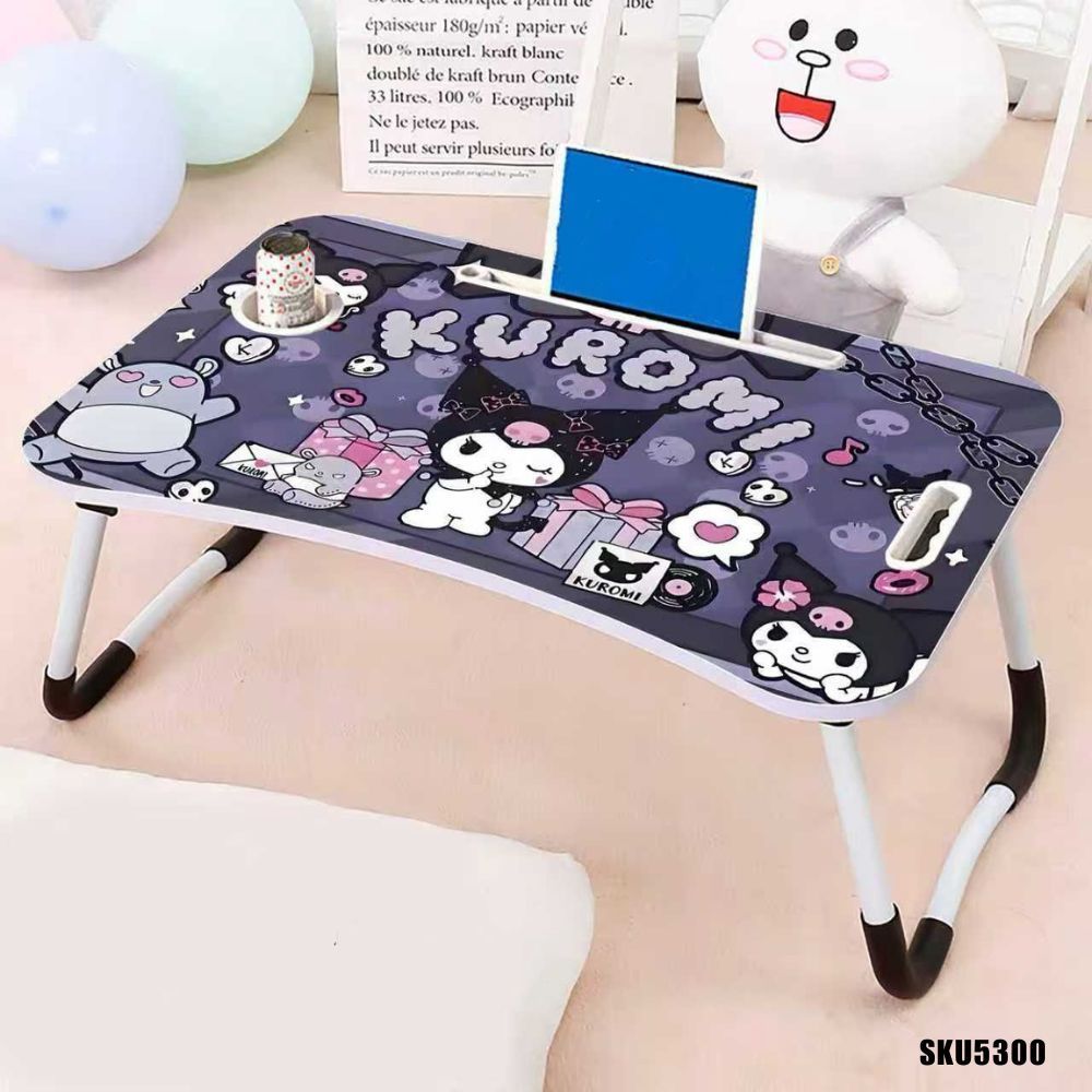 PPP Bed Table Bedroom Folding Computer Desk Cup Holder Desk Home Student Writing Desk Small Table Board Meja Lipat 1528