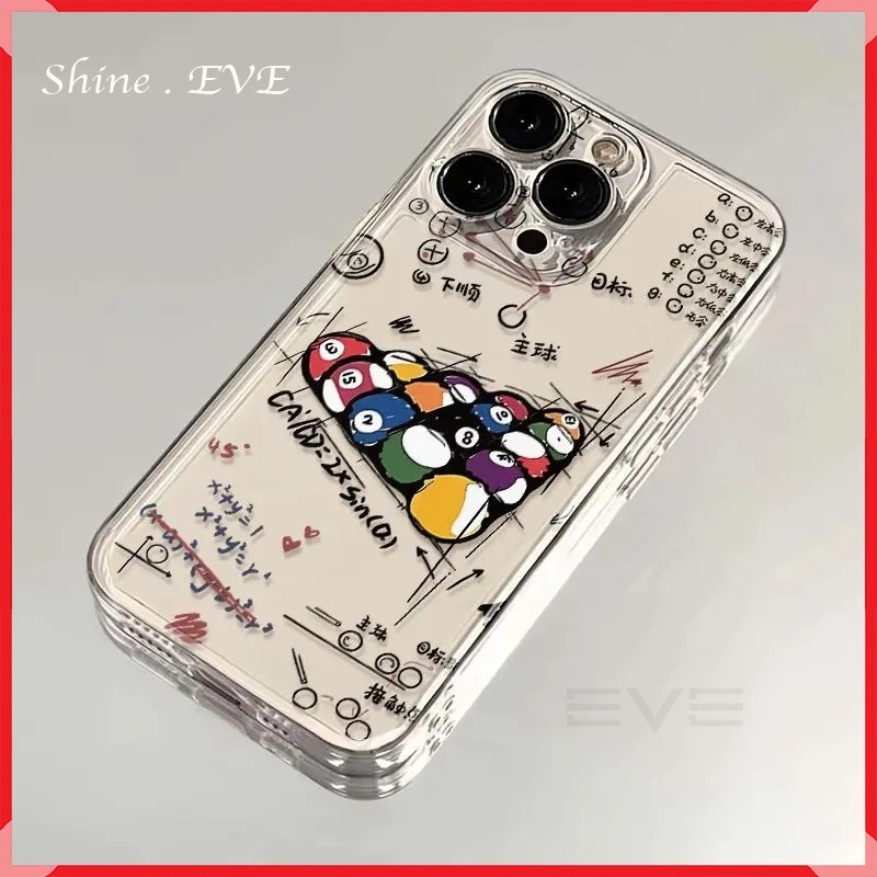 Sarung Ruang, Lutsinar, Graffiti, Sut Biliard,Sesuai untuk for iPhone 17 16 /15 /14/13, SarungTelefon Promax, 12/11,