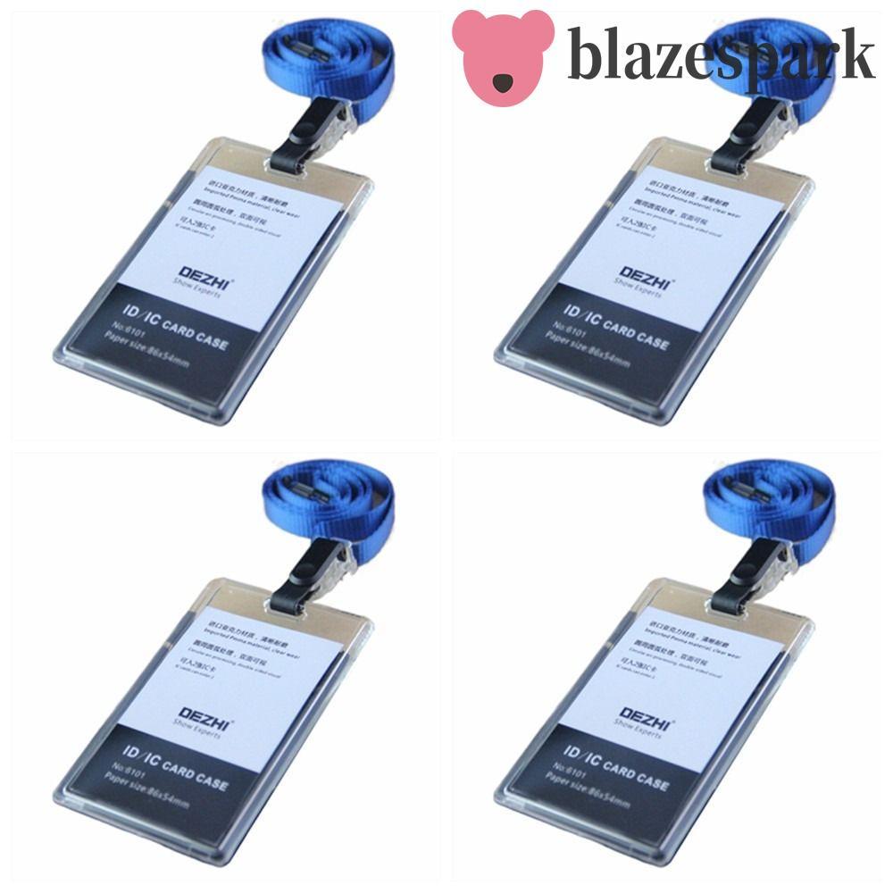 BLAZESPARK ID Card Holder, Adjustable Work Identity Business Card Holder, Badge Cards Bank Card Business Neck Straps Name Card Cover Women Men
