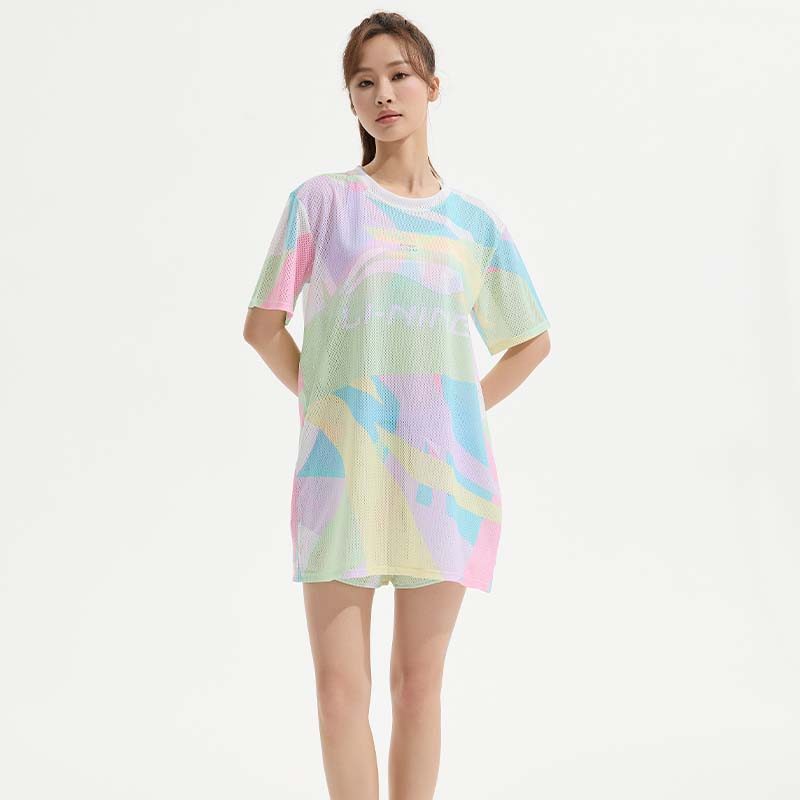 Li Ning Swimsuit Women's Beach Wear Sunscreen Outer Blouse 2023 New Style Casual Swimwear Cover Belly Slimmer Look Quick-Drying Breathable