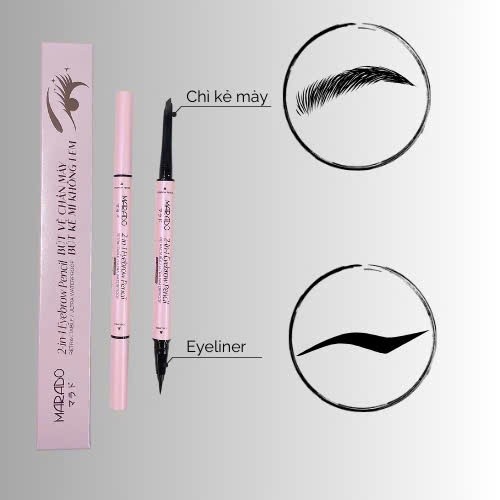 Marado 2 1 printed eye and eyebrow drawing pen - Genuine product