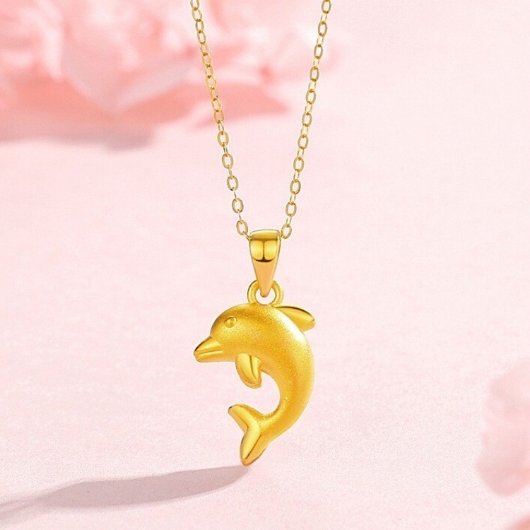 Charm Dolphin Bajet/ Emas 916 Beads Alphabets 3D Bead Enamel Emas 916 Charms 916