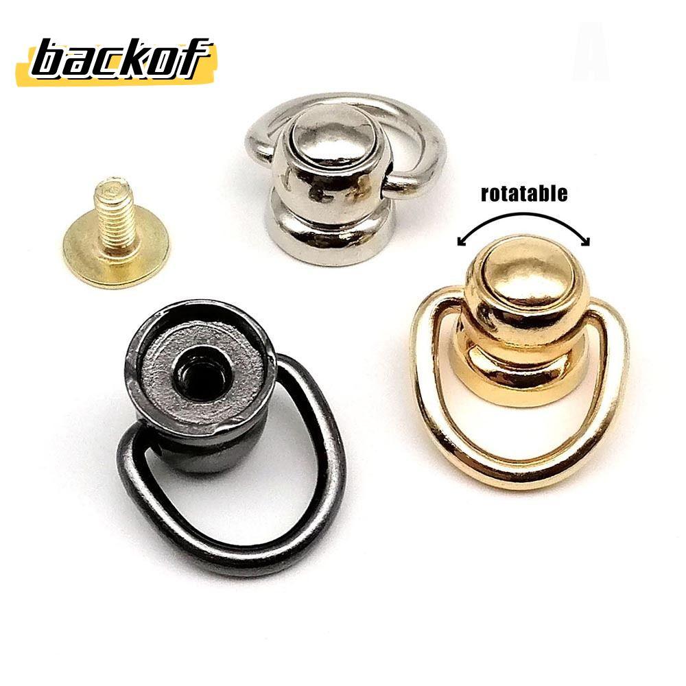 BACKOF 10pcs/pack Ball Nail, Screwback with O Ring Rivet Stud, Durable Phone  Accessory Belt Strap Metal Zinc-alloy Screw Back Leather Bag Belt Strap Phone