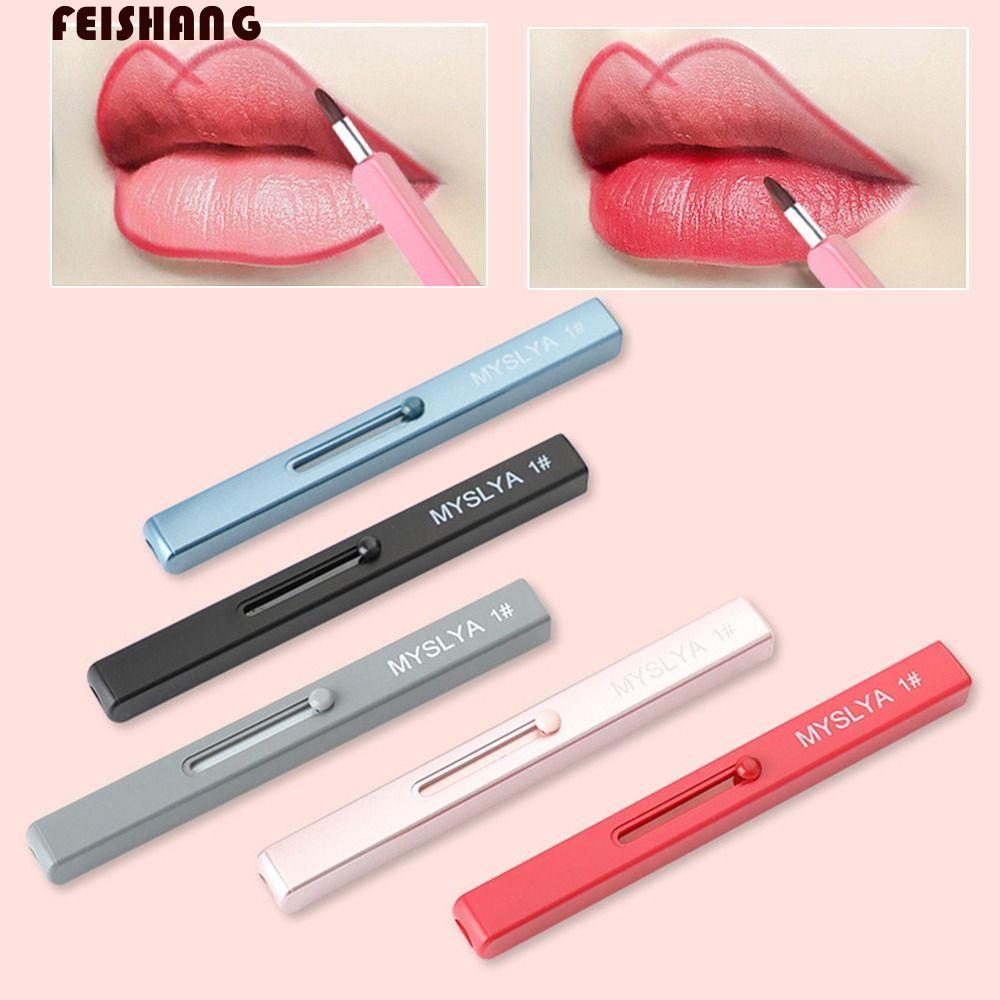 FEISHANG Retractable Lip Brush High Quality Capped Women Beauty Eyeshadow Applicator Makeup Brush Make Up Tool Mini Lipstick Brush