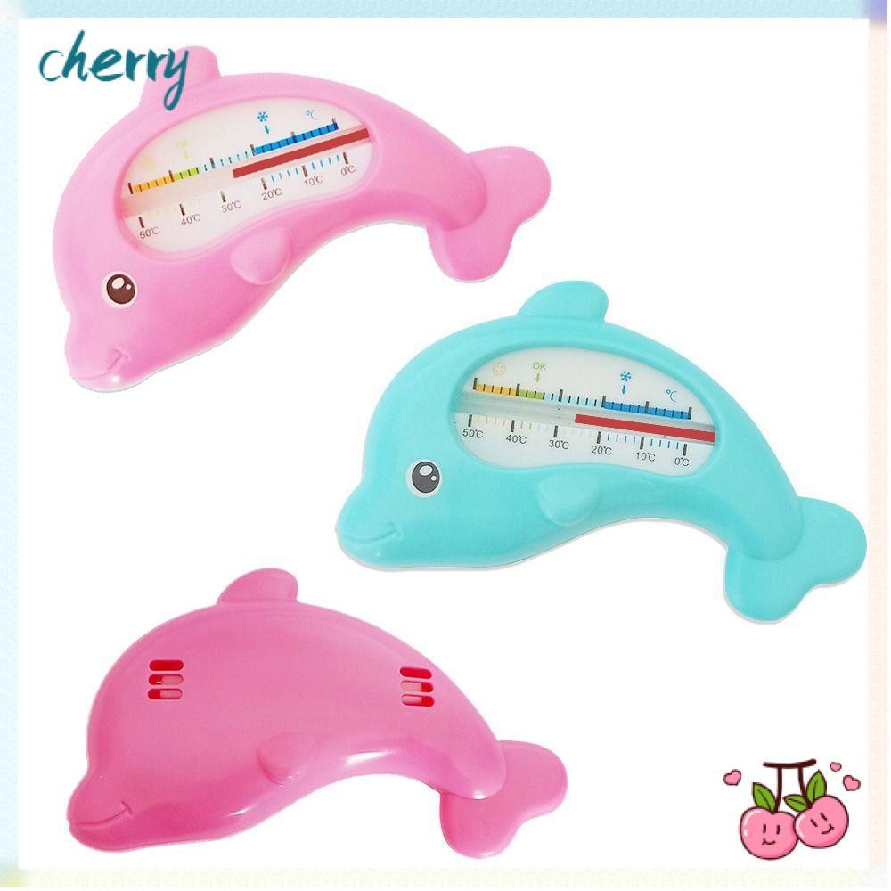 CHERRY Safe Temperature Sensor, Accurate Measurement PP+kerosene Baby Bath Water Thermometer, Cute Dolphin Shape Waterproof Shower Thermometer Baby Shower