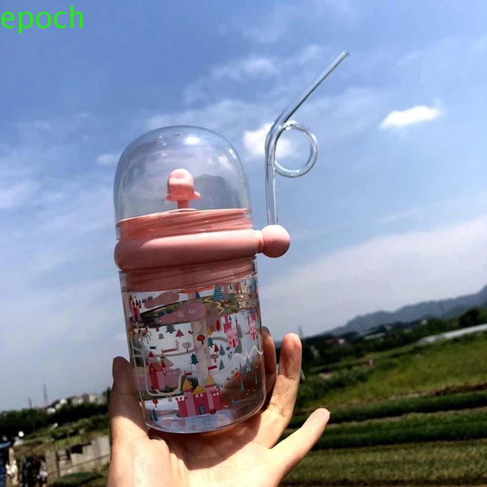 EPOCH Drinking Cup Cartoon Boys For Kids With Straws 250ml Feeding Bottles