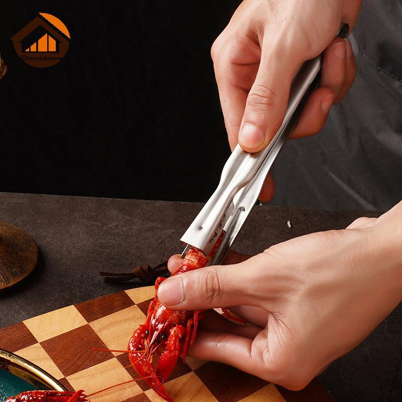 CheeseArrow Stainless Steel Crawfish Sheller Easy Remove The Shell Of Crayfish Reusable Shrimp Peelers Kitchen Seafood Tools my