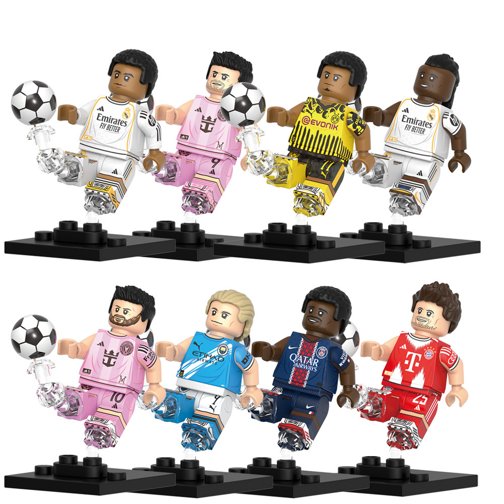 Younger Football Star Haaland Mbappe Dembele Bellingham Saka Yamal Vinicius Block Toys Figures