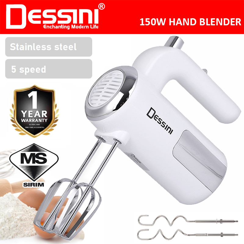 DESSINI ITALY 5 Speed Electric Hand Mixer Egg Beater Blender Grinder Processor Dough Whisk Mesin / Pengadun Bancuh Telur
