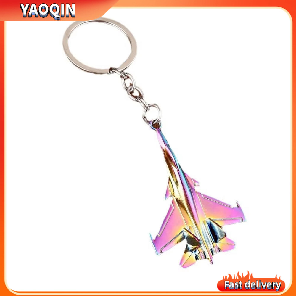 Sturdy Zinc Alloy Airplane Keychain Cool Aircraft Model Pendant Realistic Creative Plane Key Ring For Daily Carry Key Collection Backpack Decoration