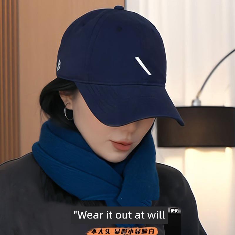 cap woman bucket hat Topi besbol berselirat sulaman kasual versi Korea, topi berpelapik dagu muka nampak kecil mudah padan gaya baharu musim bunga untuk wanita, topi matahari ringkas.