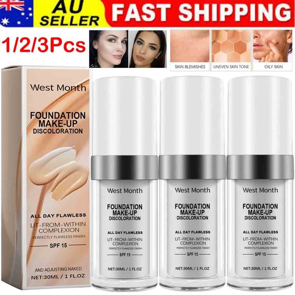West Month Colour Changing Oil Control Foundation Lightweight All-day Flawless 30ml
