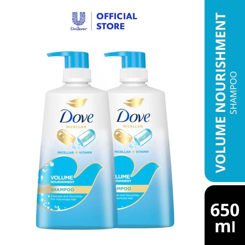 Dove Micellar Shampoo Volume Nourishment 650ml x 2