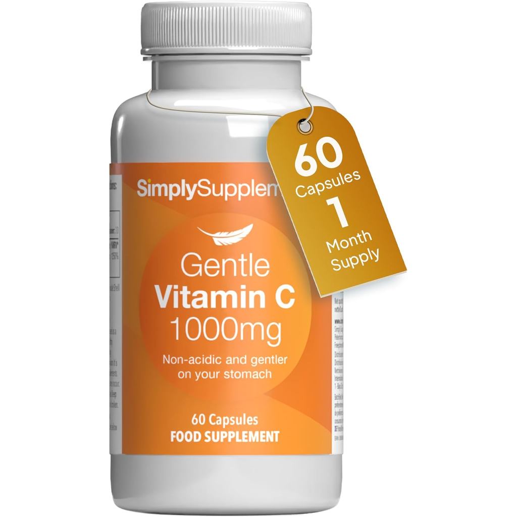 Vitamin C Sodium Ascorbate | Supports Immune System Health | Formulated for Sensitive Stomachs | 60 Easy-to-Take Capsules = 1 Month Supply | Manufactured in The UK
