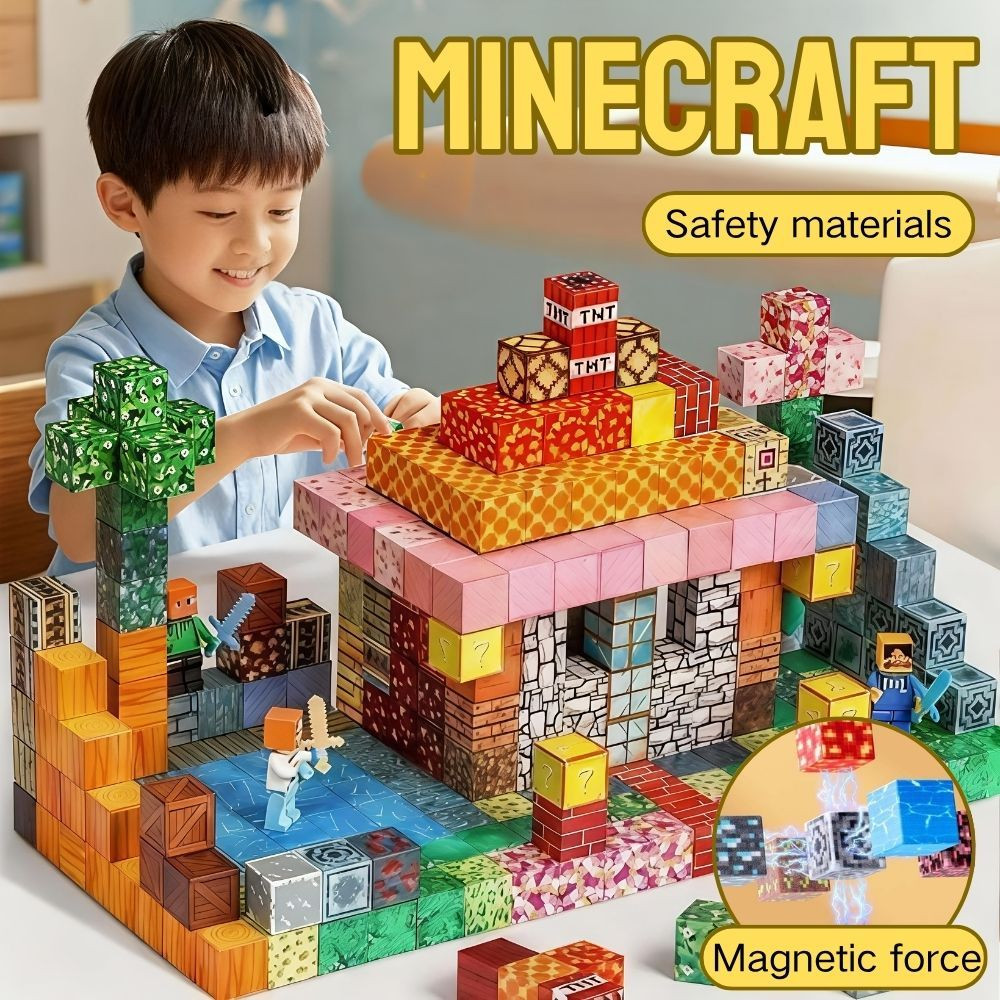 Magnetic World Blocks Toys Building Blocks 3+ Year Old Variety DIY Cube Toys积木