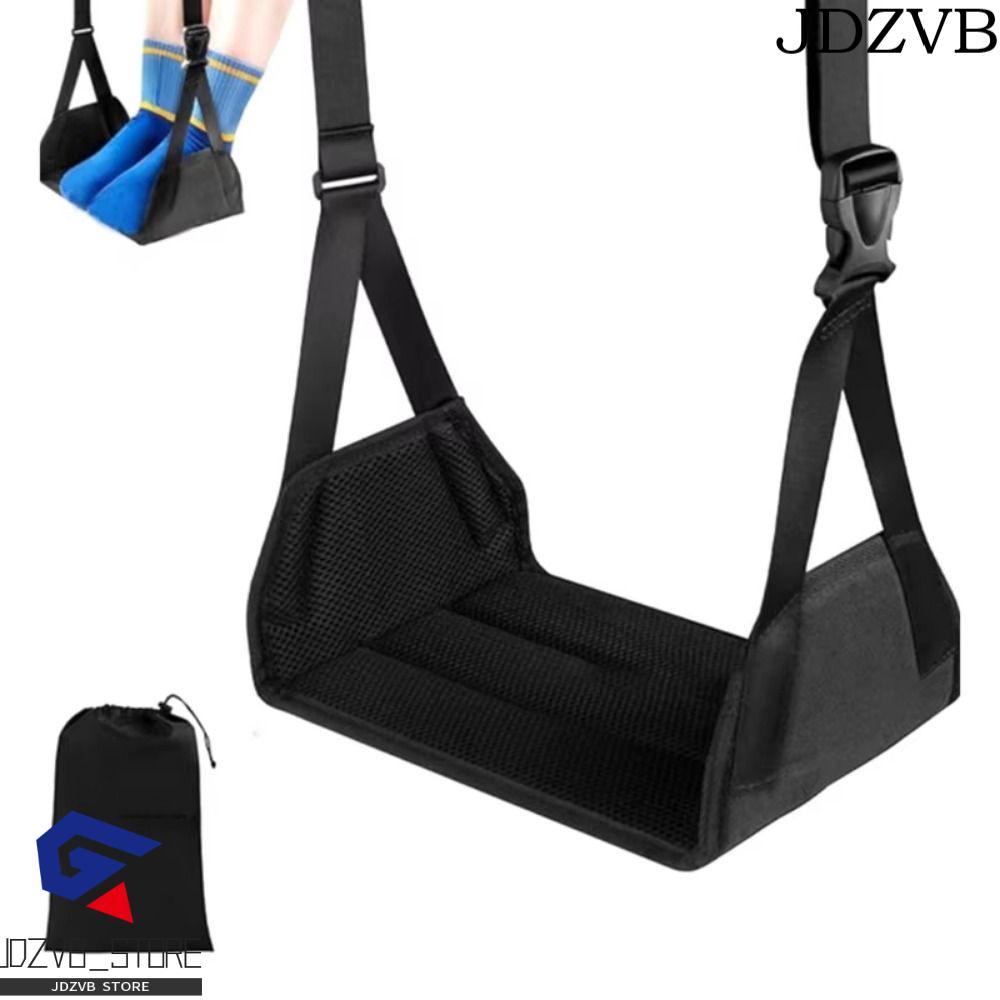 JDZVB Airplane Foot Hammock, Removable Pad Adjustable Strap Plane Leg Rest, Soft Comfortable with Carrying Bag Easy To Install Portable Desk Footrest Airline