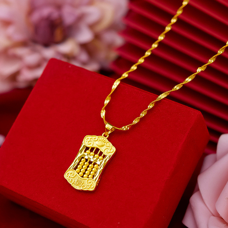 916 gold Abacus Pendant /916 gold Ingot Arithmetic Plate Pendant