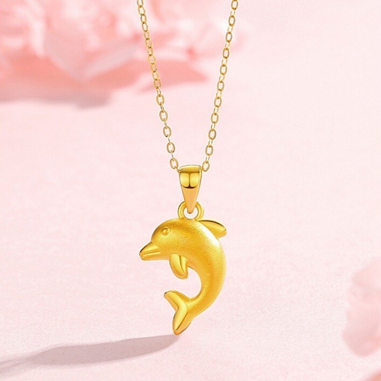 Ladies Fashion  916 gold Dolphin Pendant /emas loket 916 Dolphin