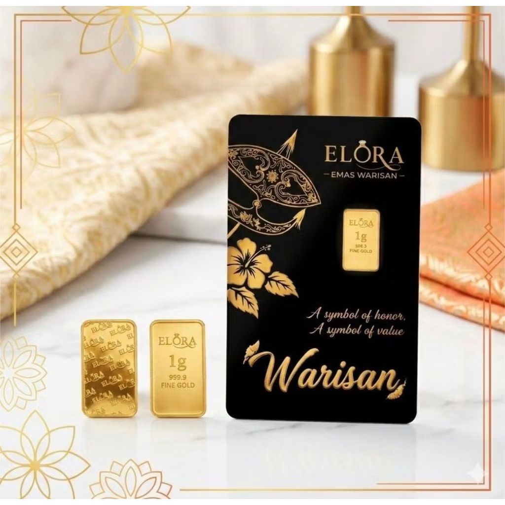 Elora Gold Bar 1g 999.9 Warisan Series
