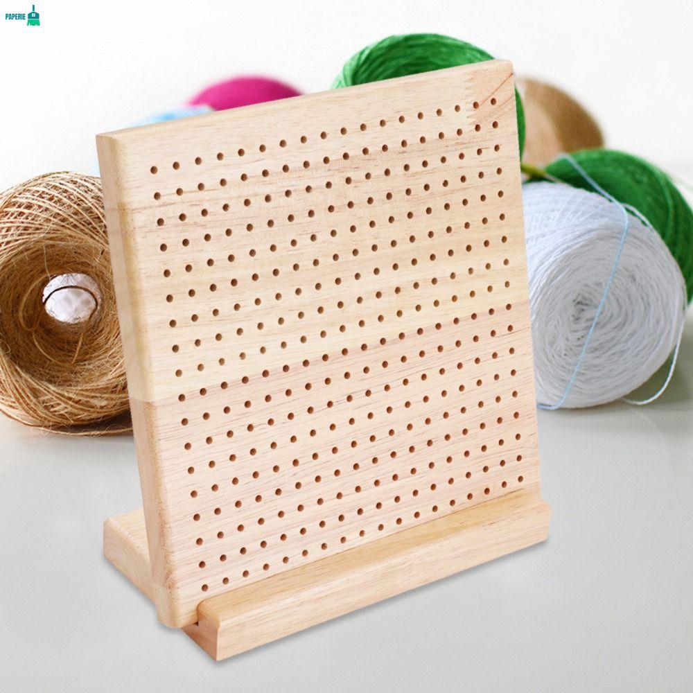 PAPERIE Crochet Blocking Boards, DIY 10/15/20cm Knitting Blocking Mat, Gift Reusable with Base and Rod Pins Handcrafted Pottery Clay Base Plug Board Knitting Hats