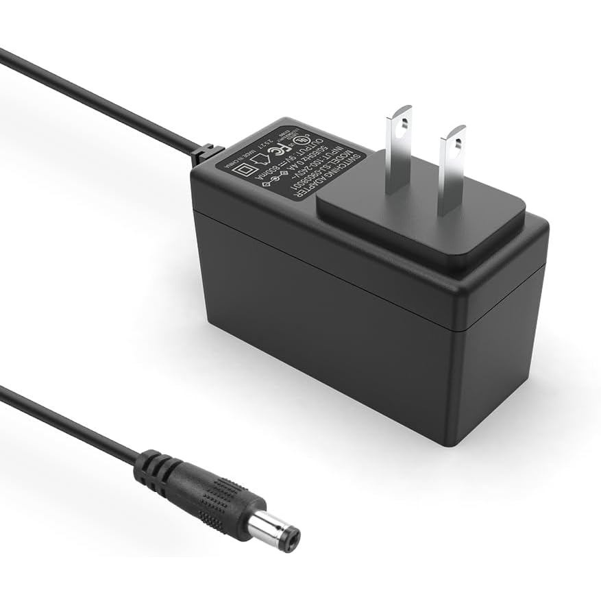 Bekalan Kuasa Pedal Gitar, 9V DC 800mA, Kabel Kuasa DC 9V Positif Tengah, Penyesuai AC Serasi dengan Pedal Efek Gitar, Papan Pedal Keyboard & Lain-lain Peranti yang Memerlukan 9 Volt 0.8A 500mA