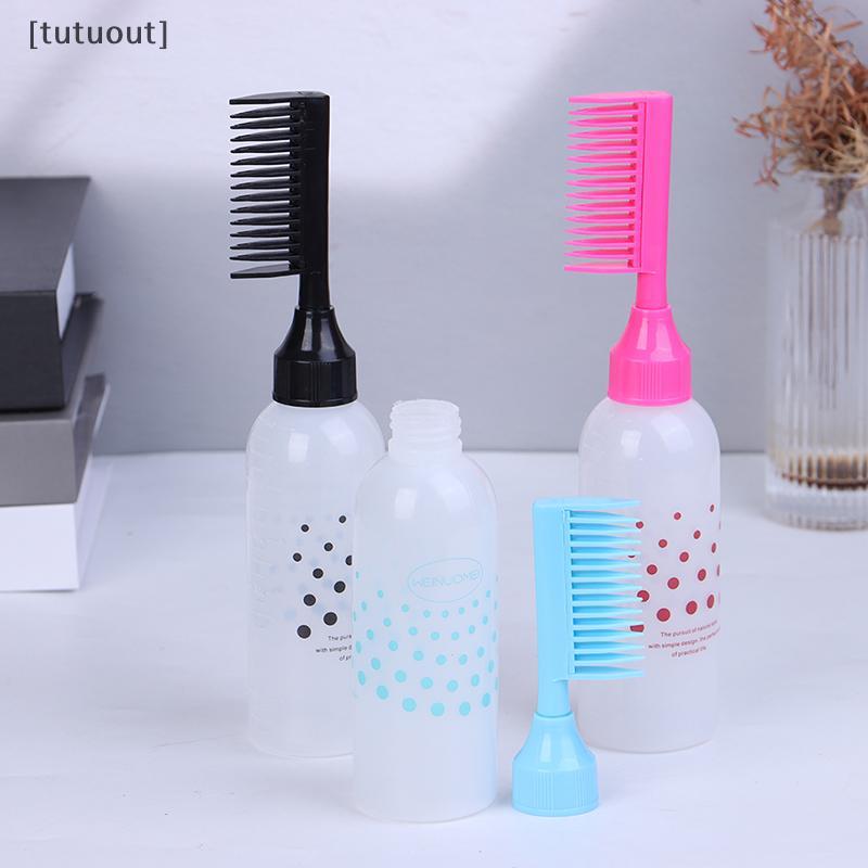 [tutuout] 150ml Multicolor Plastic Hair Dye Refillable Bottle Applicatorb Dispensing Salon Hair Coloring Hairdressing Styling Tool VN