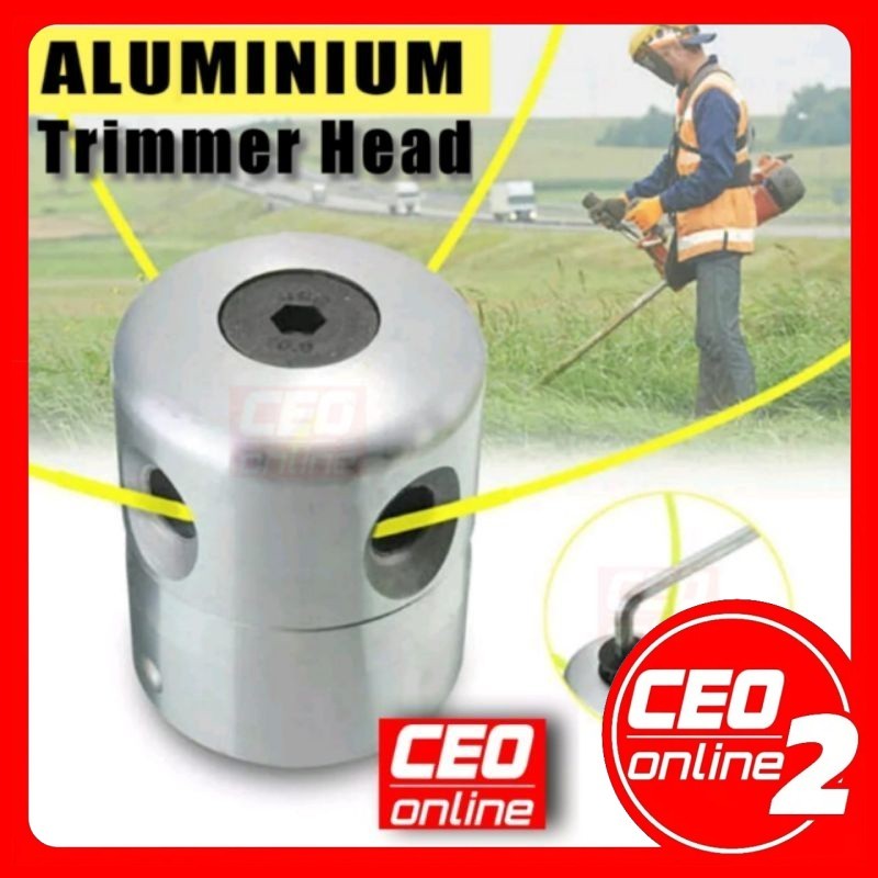 CEO 2 🇲🇾 Aluminium Grass Trimmer Head with 4 Trimmer Lines for Brush Cutter Grass Trimmer Cutter Mesin Potong Rumput