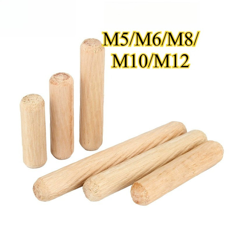 Log stoppers, wood nails, solid wood sticks, tenons, twill wedges, wood bolts, logs, small wood dowels, wardrobe cabinet connectors M5/M6/M8/M10/M12【BY12-MB】