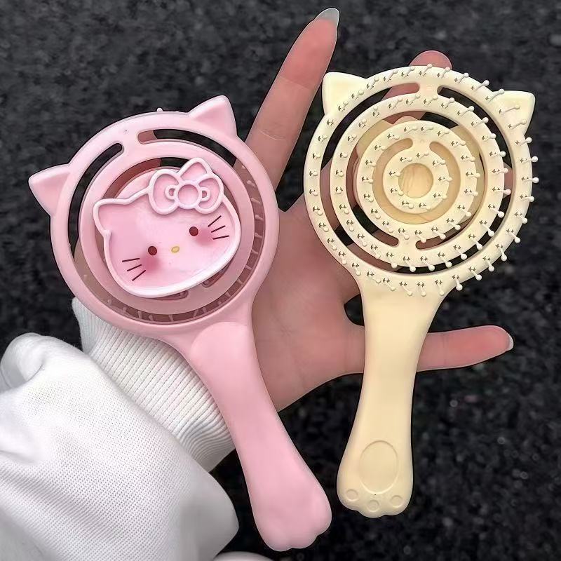 Cute Foldable Portable Portable Mini Air Cushion Small Foldable Airbag Massage Girl Mirror Comb Integrated