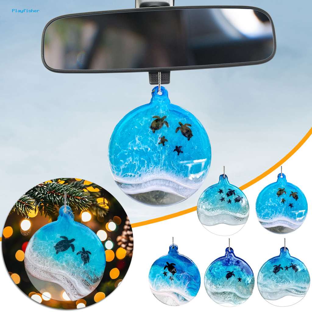 Nature Inspired Christmas Ornaments Pendant Christmas Tree Decorations Sea Turtle Acrylic Ornaments Ocean-themed Christmas Tree Decorations Holiday Turtle for Indoor