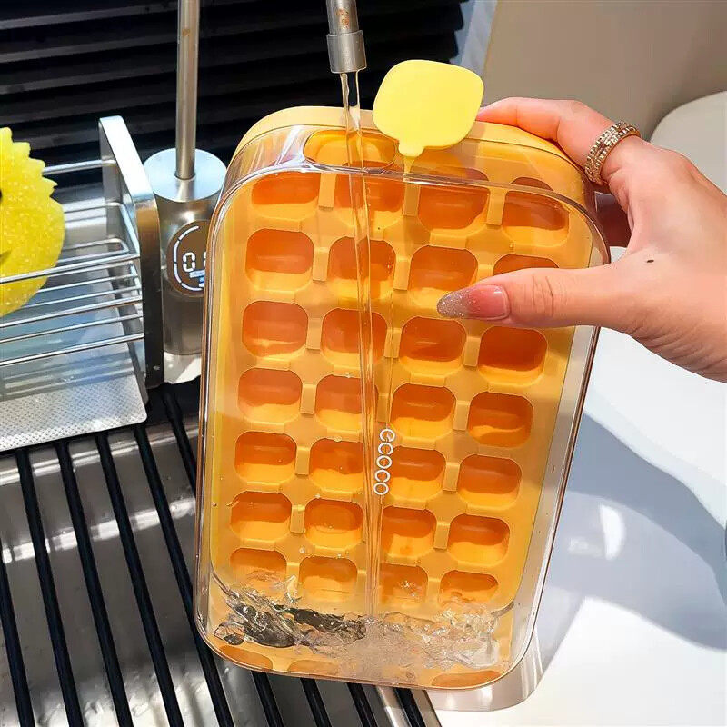ice cube tray ice maker Kotak ais acuan grid silikon kotak ais kotak ais khas peti sejuk penyimpanan ais isi rumah jenis tekan ais ais ais dengan penutup